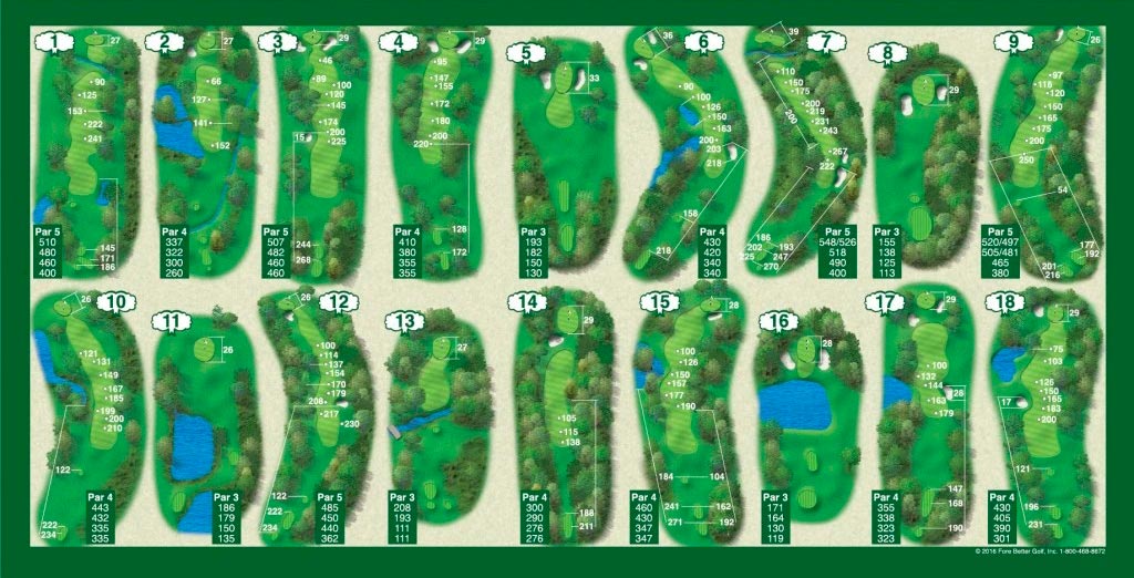 Balmoral Woods Golf Club Chicago - Holes Map